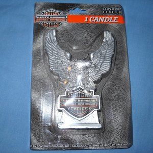 Harley Davidson Motorcycle Candle - Eagle & Shield, silver